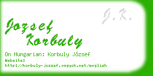 jozsef korbuly business card